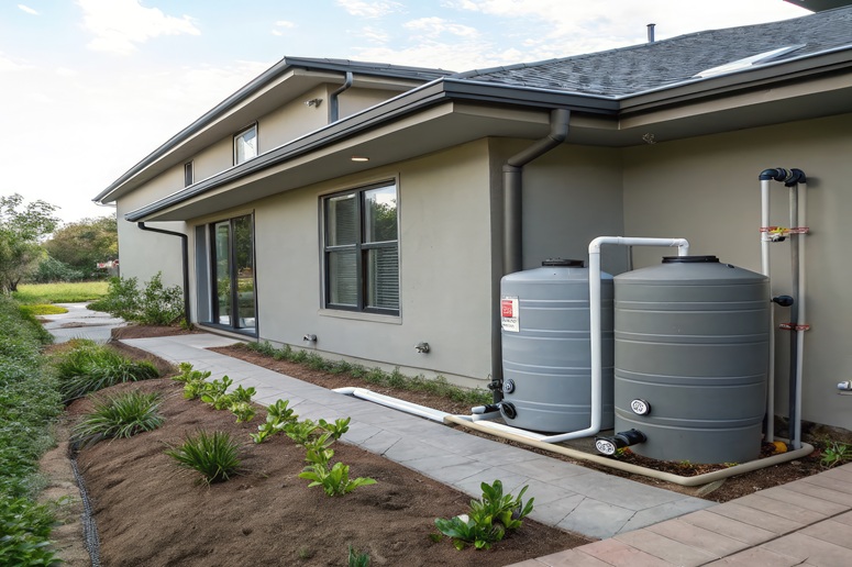 House with a water system